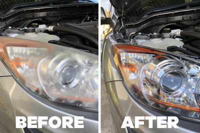 Restore clarity with Bar's Bugs Headlight Restorer Kit